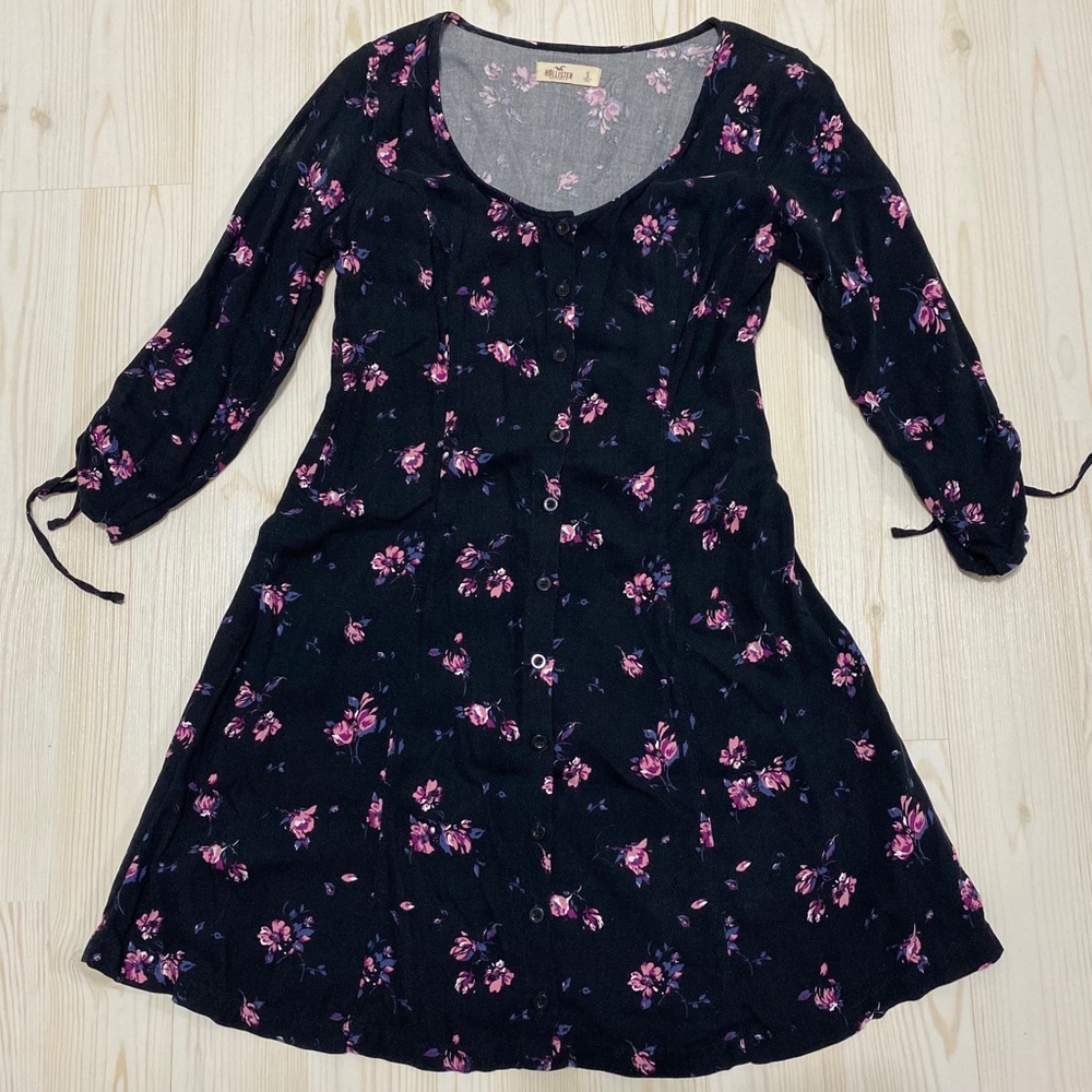 Black floral Hollister dress